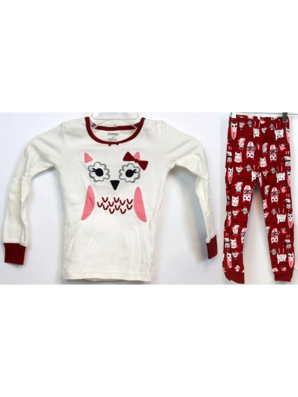2014 Gymboree Holiday Family Sleepwear PJs Red Owl 2pc Girls sz 5 Fall Gymmies